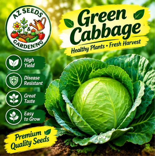 Green Cabbage Seeds – Hybrid | WINTER سبز بند گوبھی - Image 2