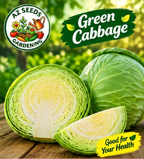 Green Cabbage Seeds – Hybrid | WINTER سبز بند گوبھی