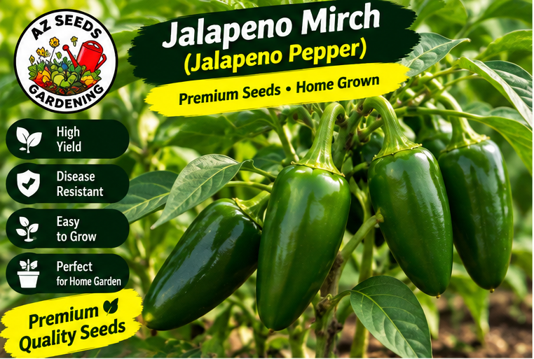 Jalapeño Pepper Seeds – Green F1 Hybrid | WINTER / SUMMER ہرا جلاپینو مرچ — پیزا اور برگر - Image 5