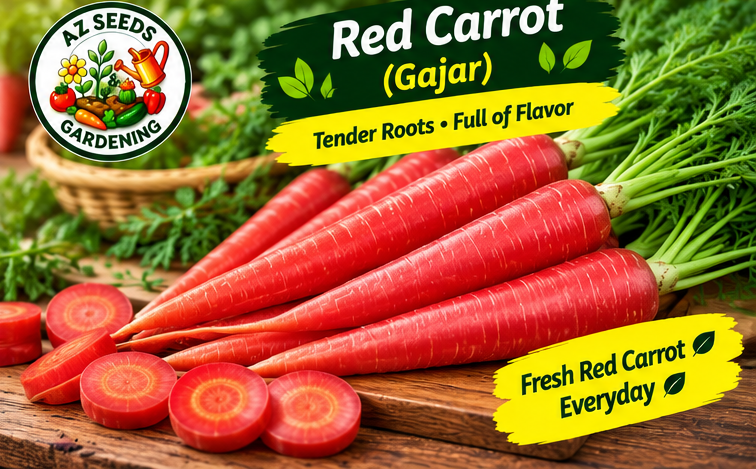 Desi Red Carrot Seeds – Lal Gajar | WINTER | دیسی لال گاجر